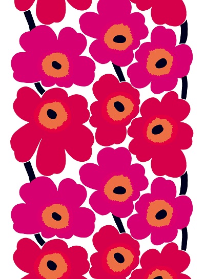 ファブリック ≪ウニッコ≫（ケシの花）、図案デザイン：マイヤ・イソラ、1964年